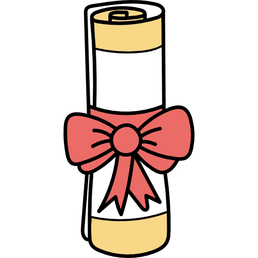 Diploma interface certificate patent icon