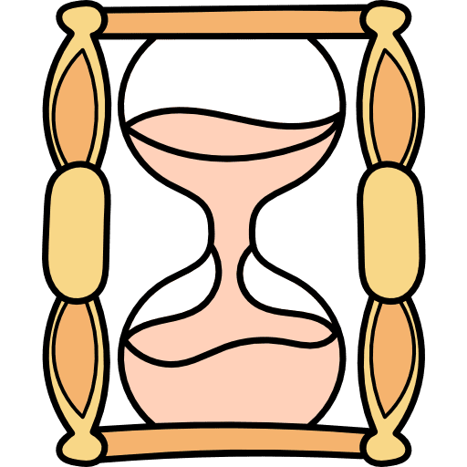 Hourglass tools and utensils waiting time and date icon