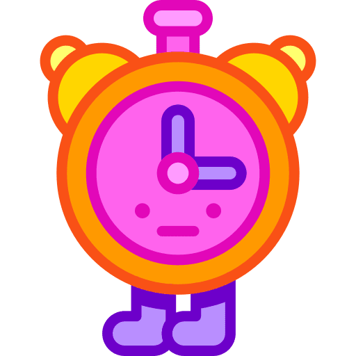 Alarm clock time and date clock alarm clock icon