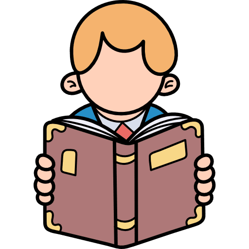 Reading man occupation teacher icon