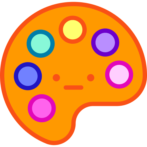 Color palette paintbrush paint palette artist icon Color palette paintbrush paint palette artist icon