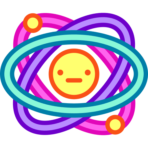 Atom physics atom electron icon Atom physics atom electron icon