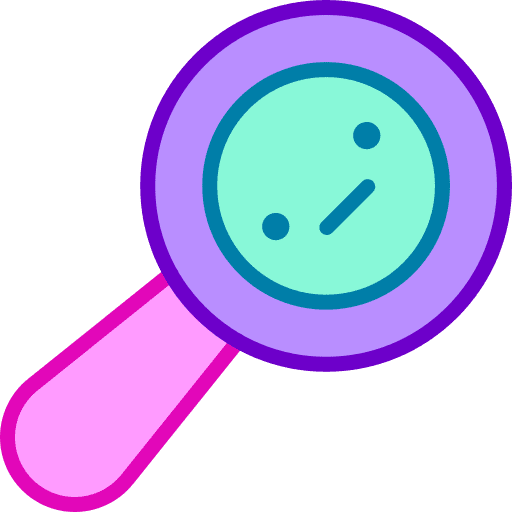 Magnifying glass detective tools and utensils seo and web icon Magnifying glass detective tools and utensils seo and web icon