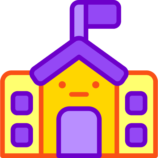 School classroom buildings architecture and city icon School classroom buildings architecture and city icon