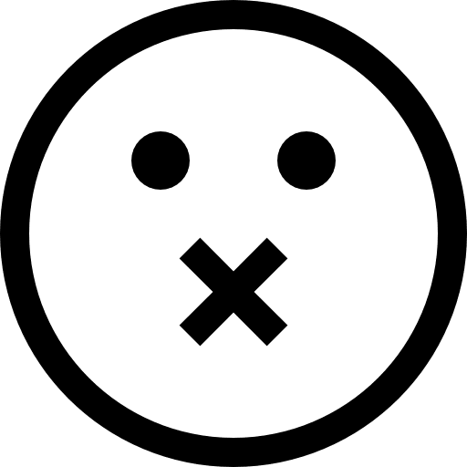 Muted emoticons feelings emoji icon
