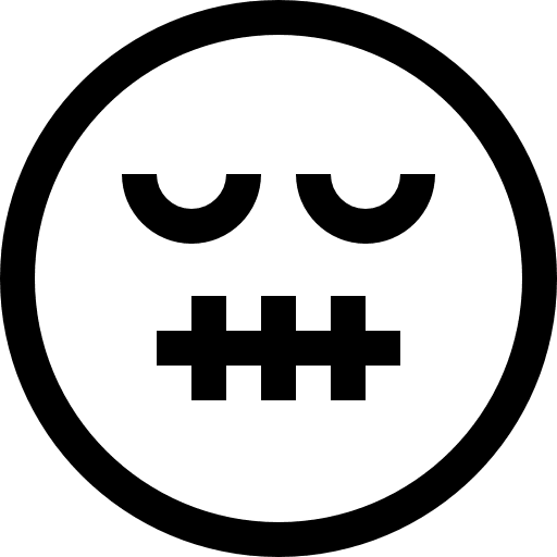 Muted feelings emoji muted icon