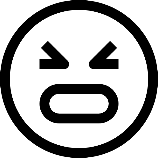 Angry interface face angry icon