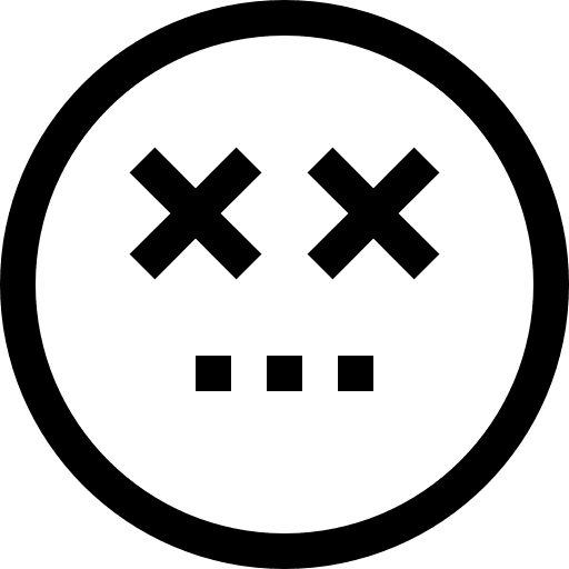 Dead feelings dead emoticons icon