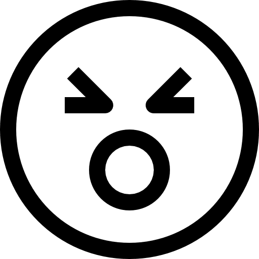 Surprised smileys angry surprised icon