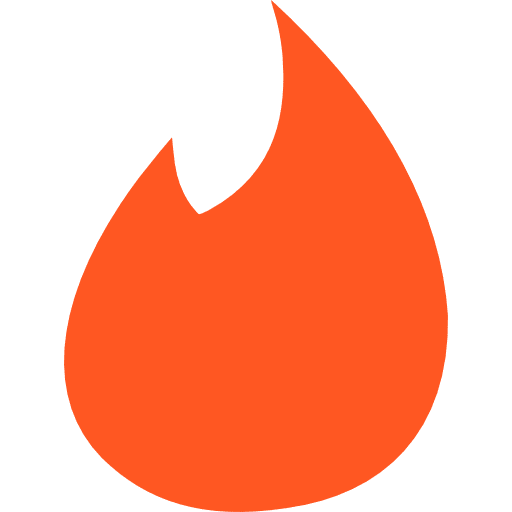 Tinder brands and logotypes social network logotype icon