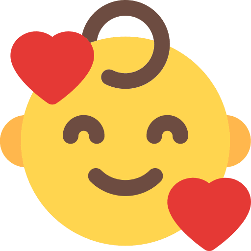 Baby feelings emoticons love icon