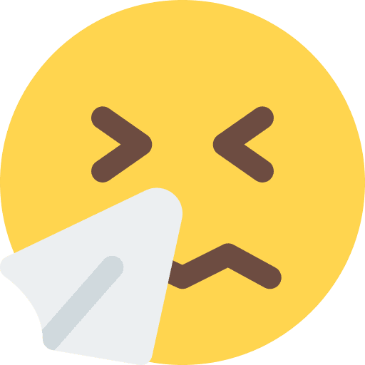 Cold emoticons emoji sneeze icon