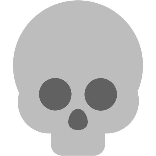 Skull feelings smiley emoticons icon