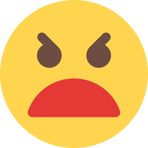 Angry feelings emoji smiley icon