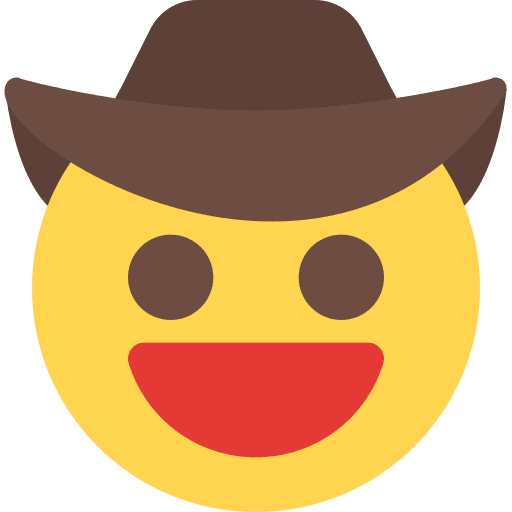 Happy happy cowboy smileys icon