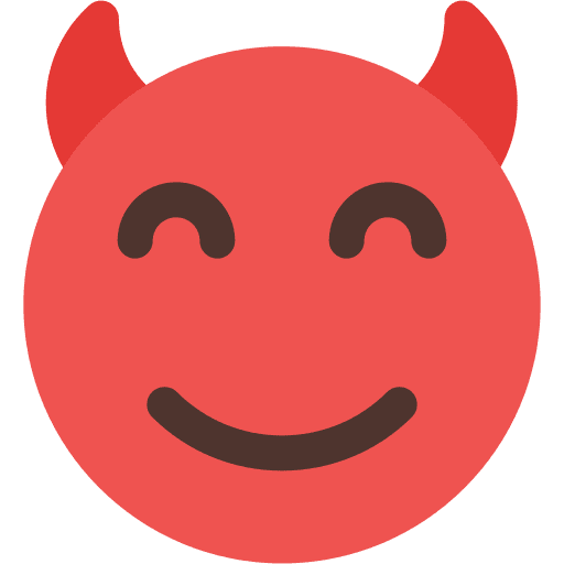 Smile devil smiley emoji icon