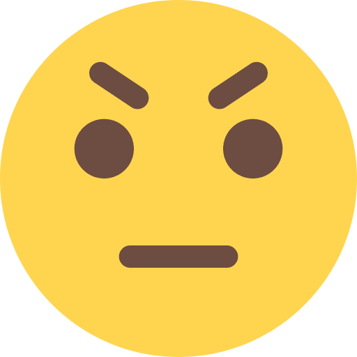 Upset smiley emoticons emoji icon