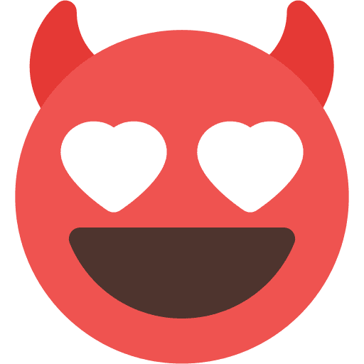 In love feelings devil smiley icon