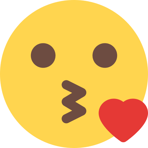 Kiss kiss feelings emoji icon