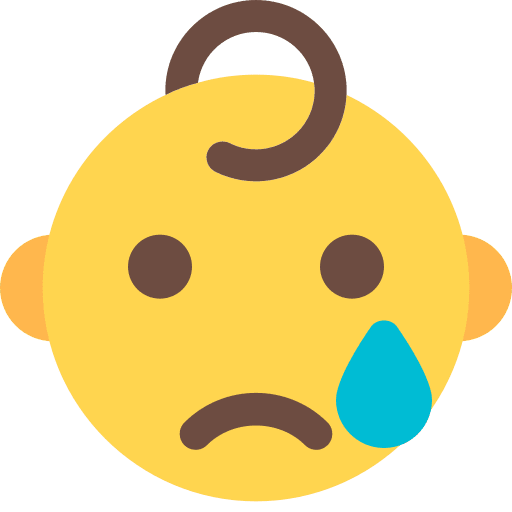 Baby baby crying emoji icon