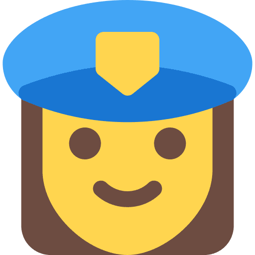 Police woman smileys emoji icon
