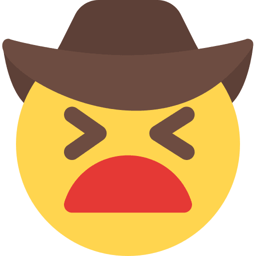 Sad cowboy emoticons feelings icon