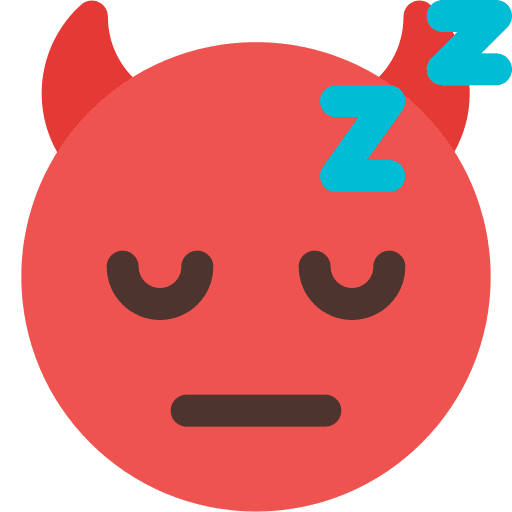 Sleeping sleeping devil smileys icon