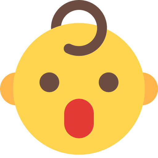 Amazed smiley baby amazed icon