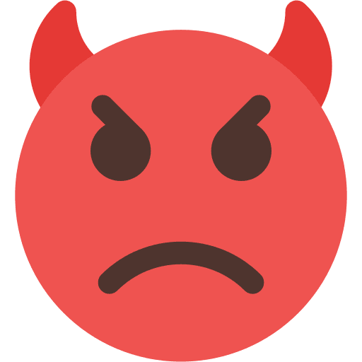 Angry anger smiley devil icon