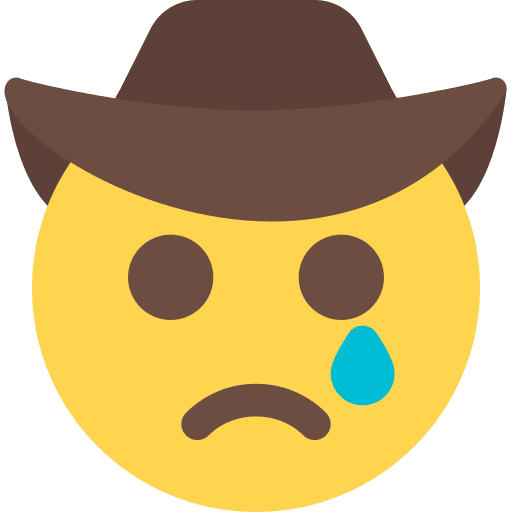 Crying crying emoticons cowboy icon