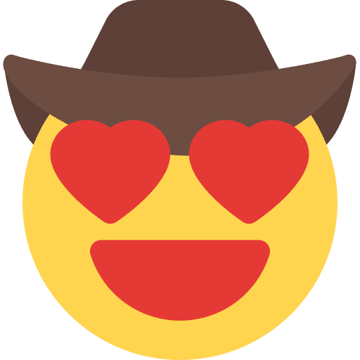 In love feelings cowboy emoticons icon