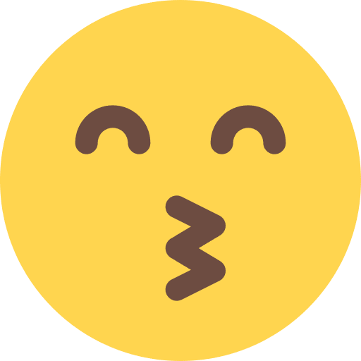 Kiss feelings smiley emoji icon