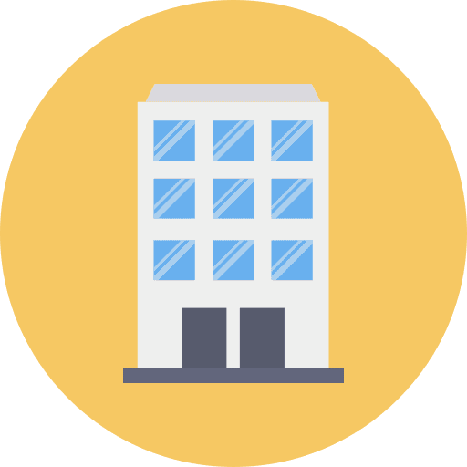 Building flat architecture and city company icon