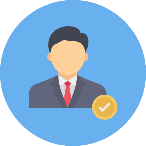 Businessman professions and jobs businessman check icon