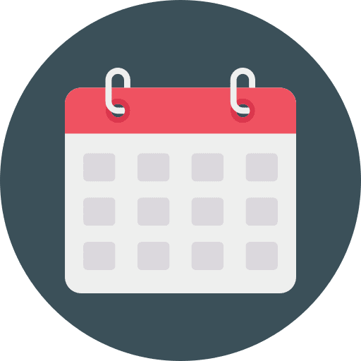 Calendar schedule time and date calendar icon