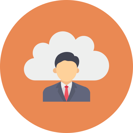 Cloud business and finance man businessman icon