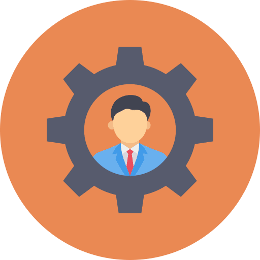 Cogwheel setting admin man icon
