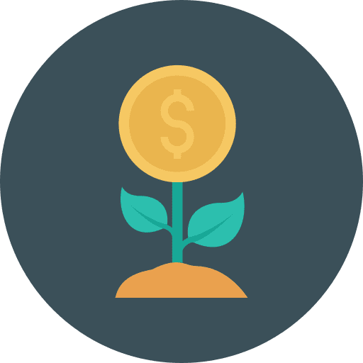Plant coin plant growth icon