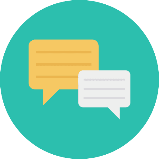 Speech bubble message chat communications icon