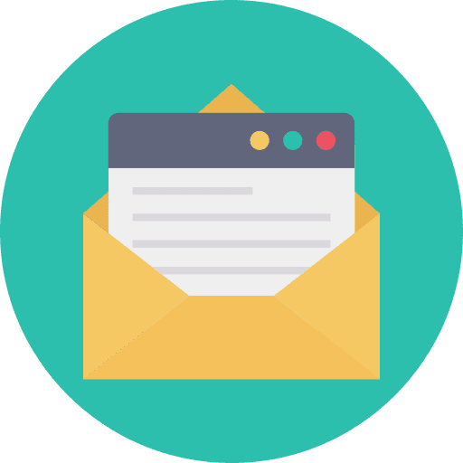 Mail communications seo and web mail icon