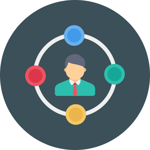 Man connection plan man icon