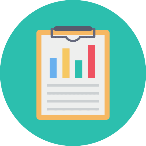 Page business and finance report files and folders icon