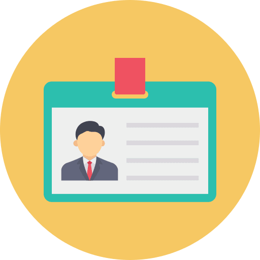 Id card identity user pass icon