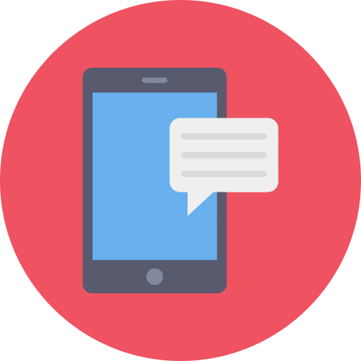 Mobile speech bubble mobile message icon