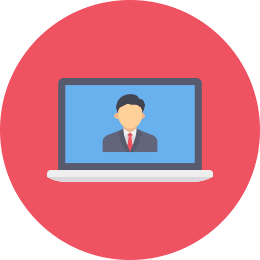 Laptop screen business and finance avatar icon