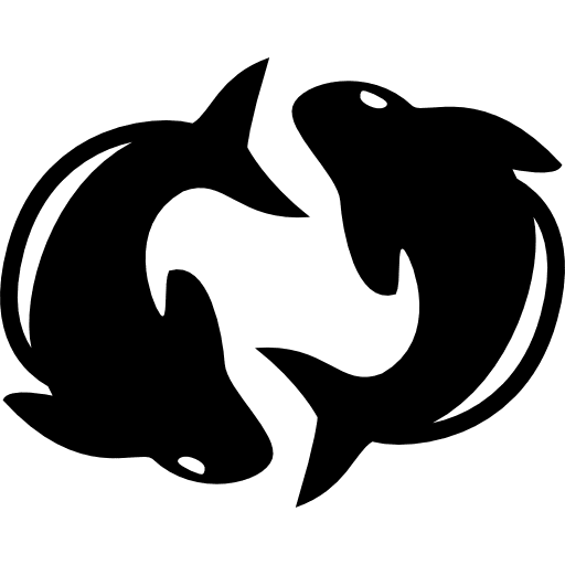 Pisces couple zodiac pack sign icon