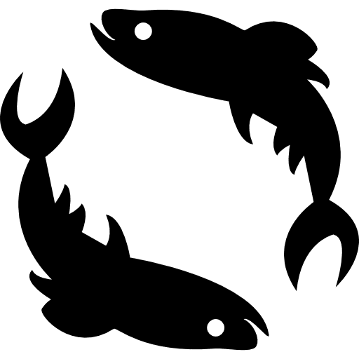 Pisces zodiac sign signs zodiac pack fishes icon