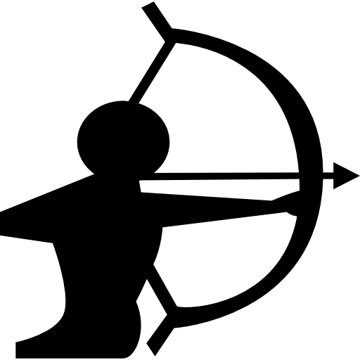 Sagittarius sign of an archer symbol signs arch icon