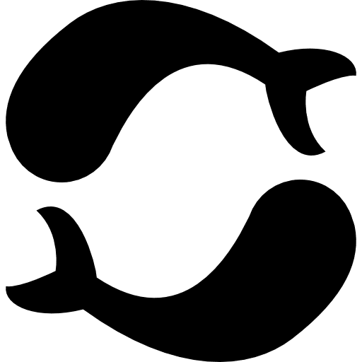 Pisces fishes shapes sign symbol sign signs icon