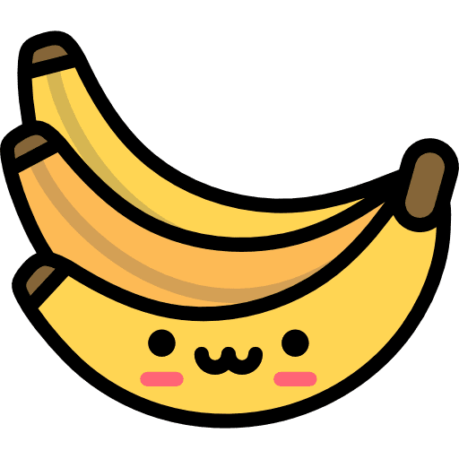 Bananas vegetarian healthy food banana icon